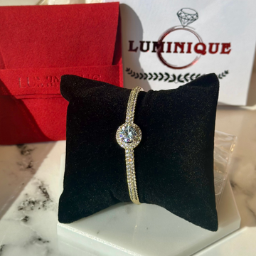 Luxury Zircon Bangle (14K PVD Gold Plated)