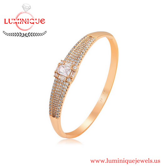 Elegant Openable Bangle (18K PVD Gold Plated)