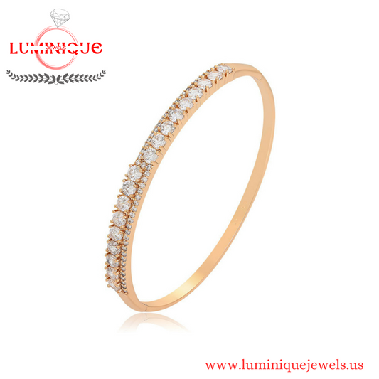 Elegant Openable Bangle (18K PVD Gold Plated)