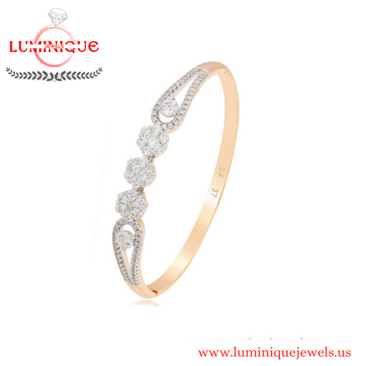Elegant Openable Bangle (14K PVD Gold Plated)