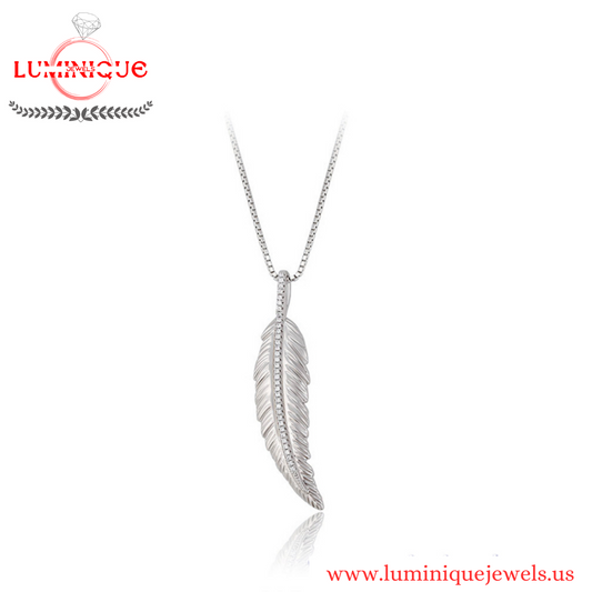 Leaf Necklace (Platinum Plated)