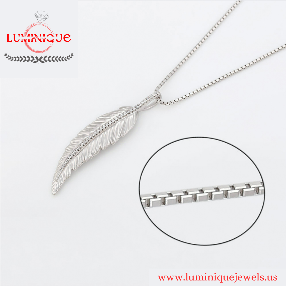 Leaf Necklace (Platinum Plated)