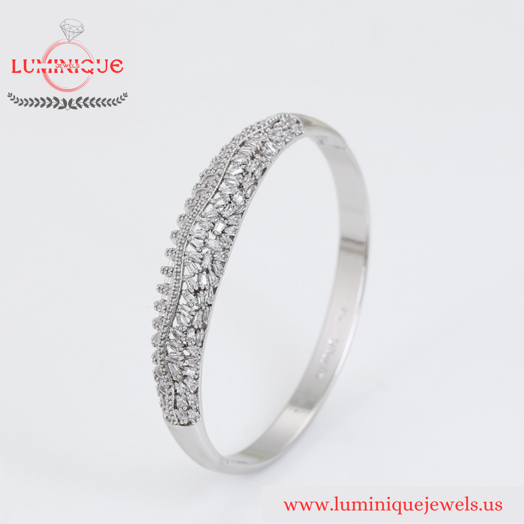 Radiant Openable Bangle (Platinum Plated)