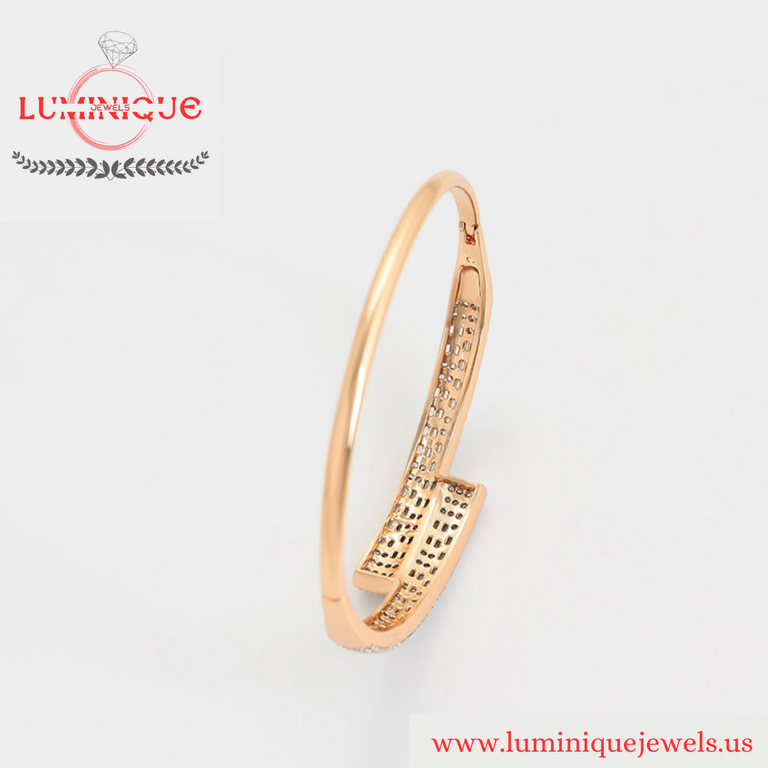 Elegant Openable Bangle (14K PVD Gold Plated)