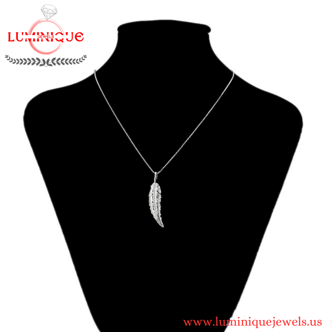Leaf Necklace (Platinum Plated)