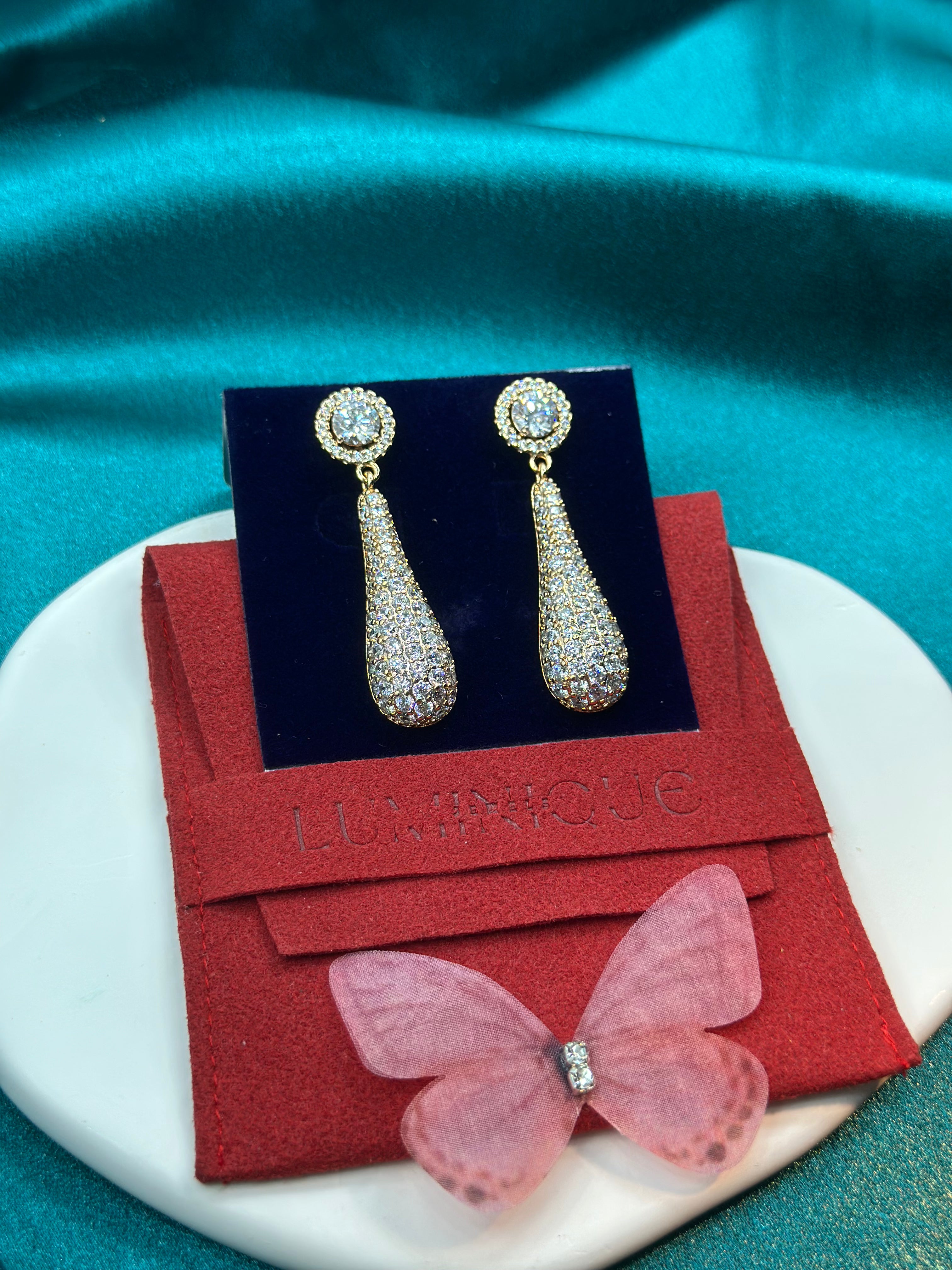 Zircon earrings