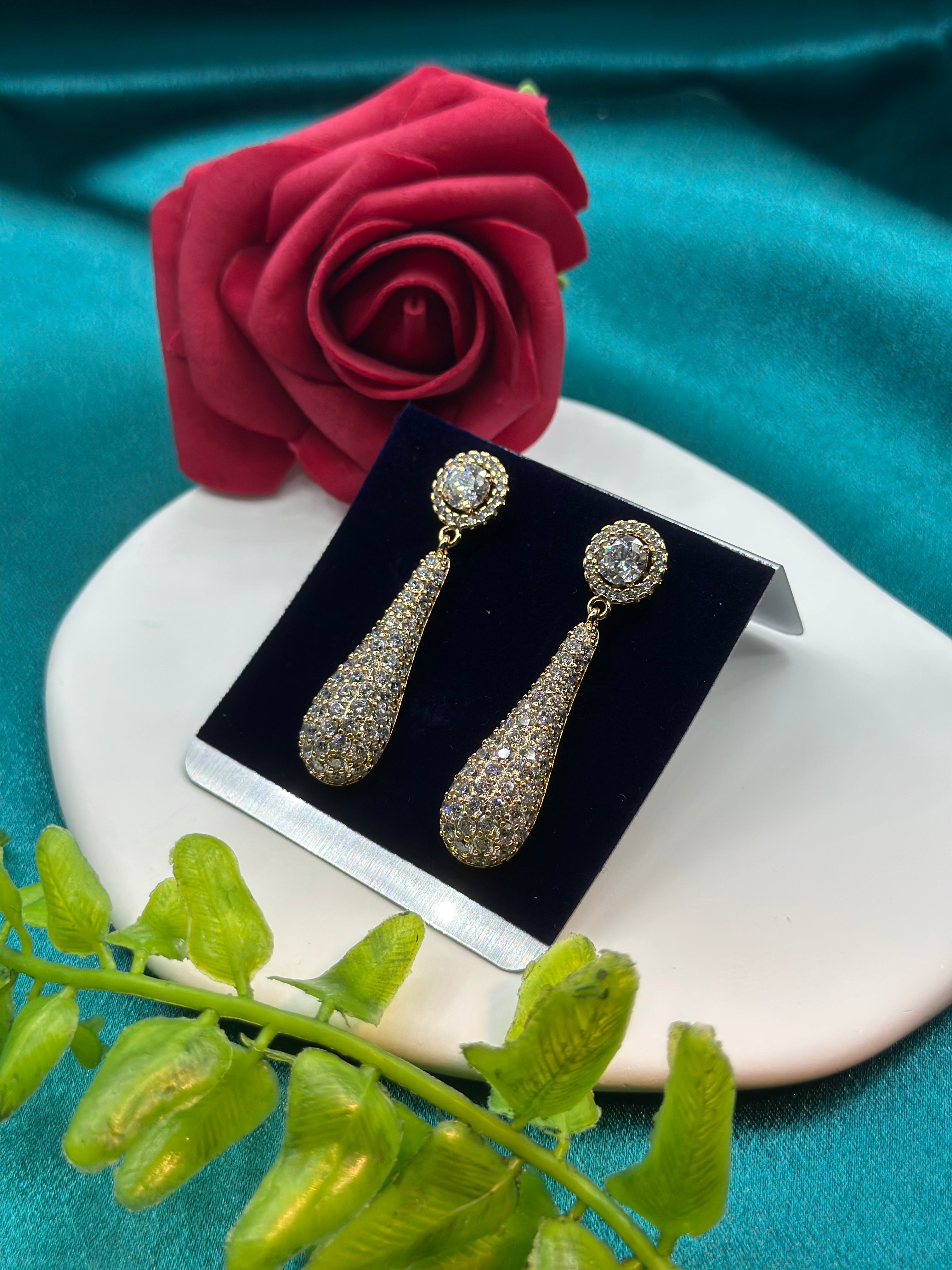 Zircon earrings