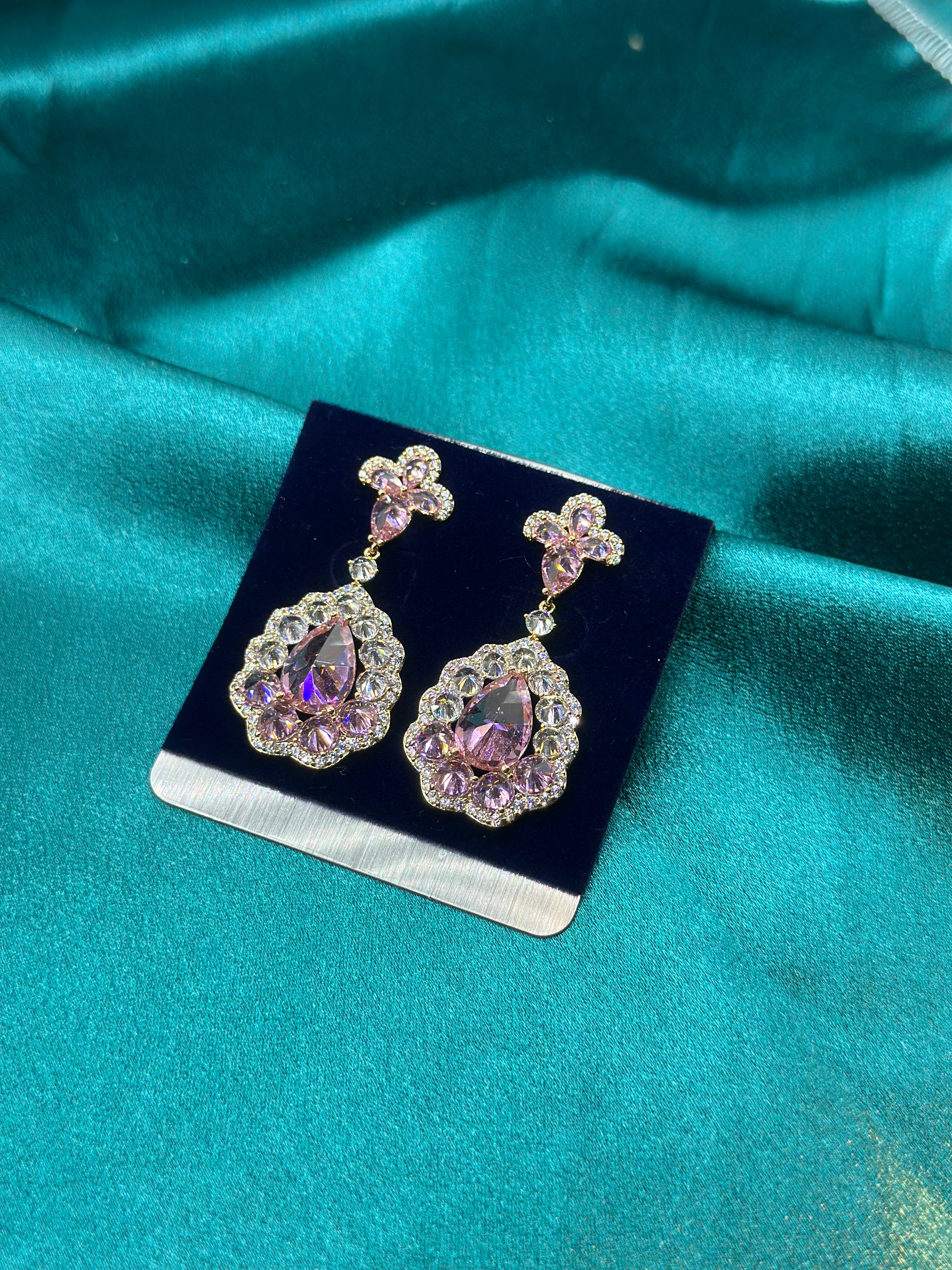 Pink Earrings (18K PVD Gold Plated)
