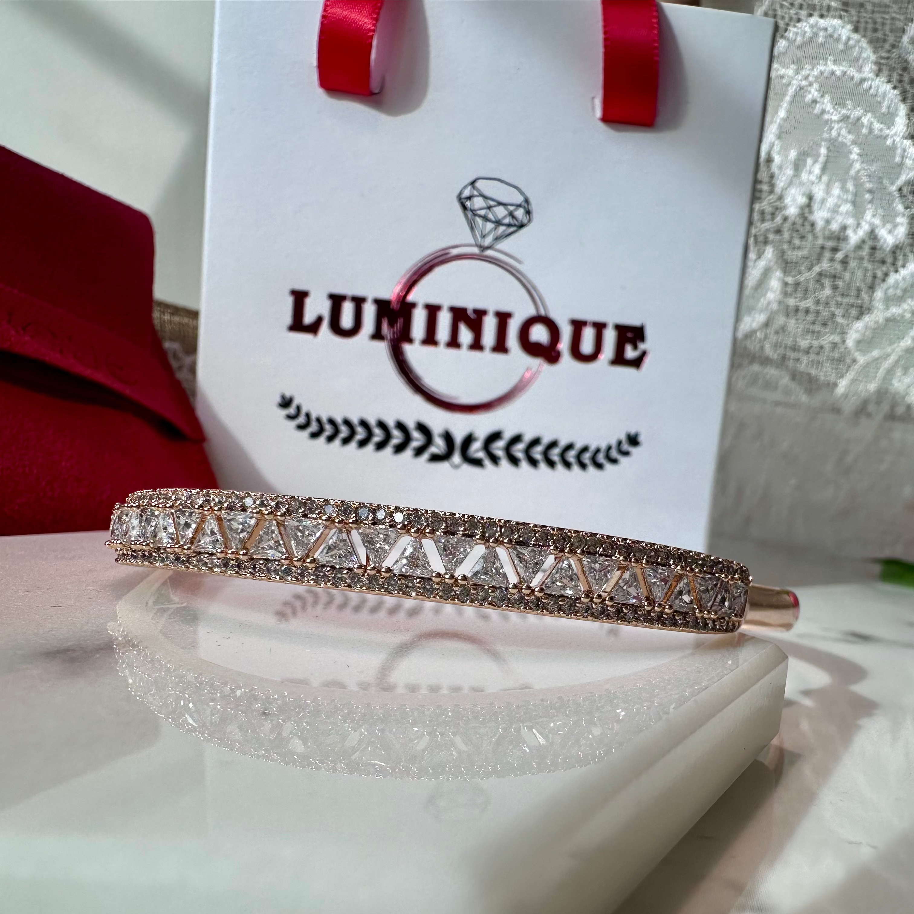 SparkleStone  Openable Bangle (18K PVD Gold Plated)
