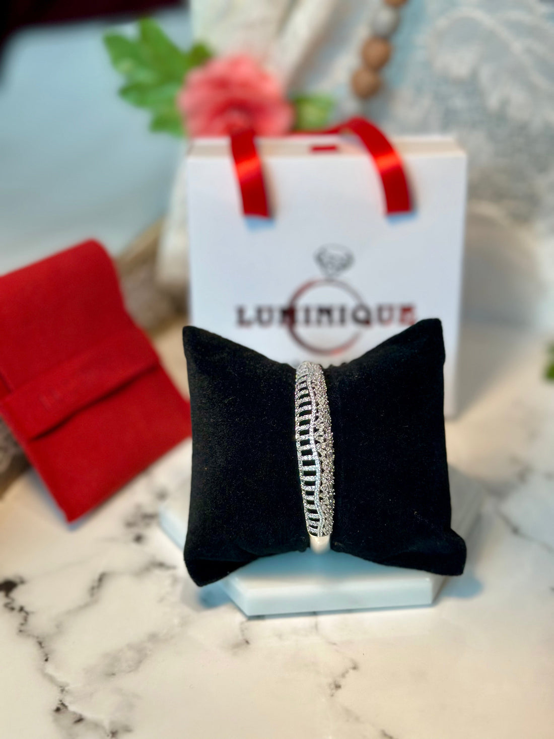 Radiant Openable Bangle (Platinum Plated)