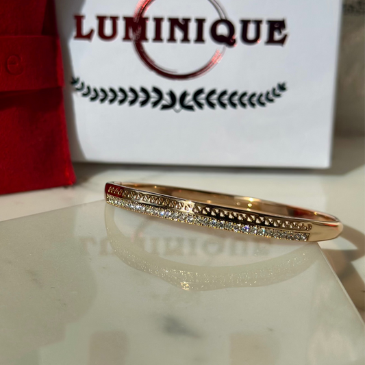 Curved Openable Bangle (18K PVD Gold Plated)