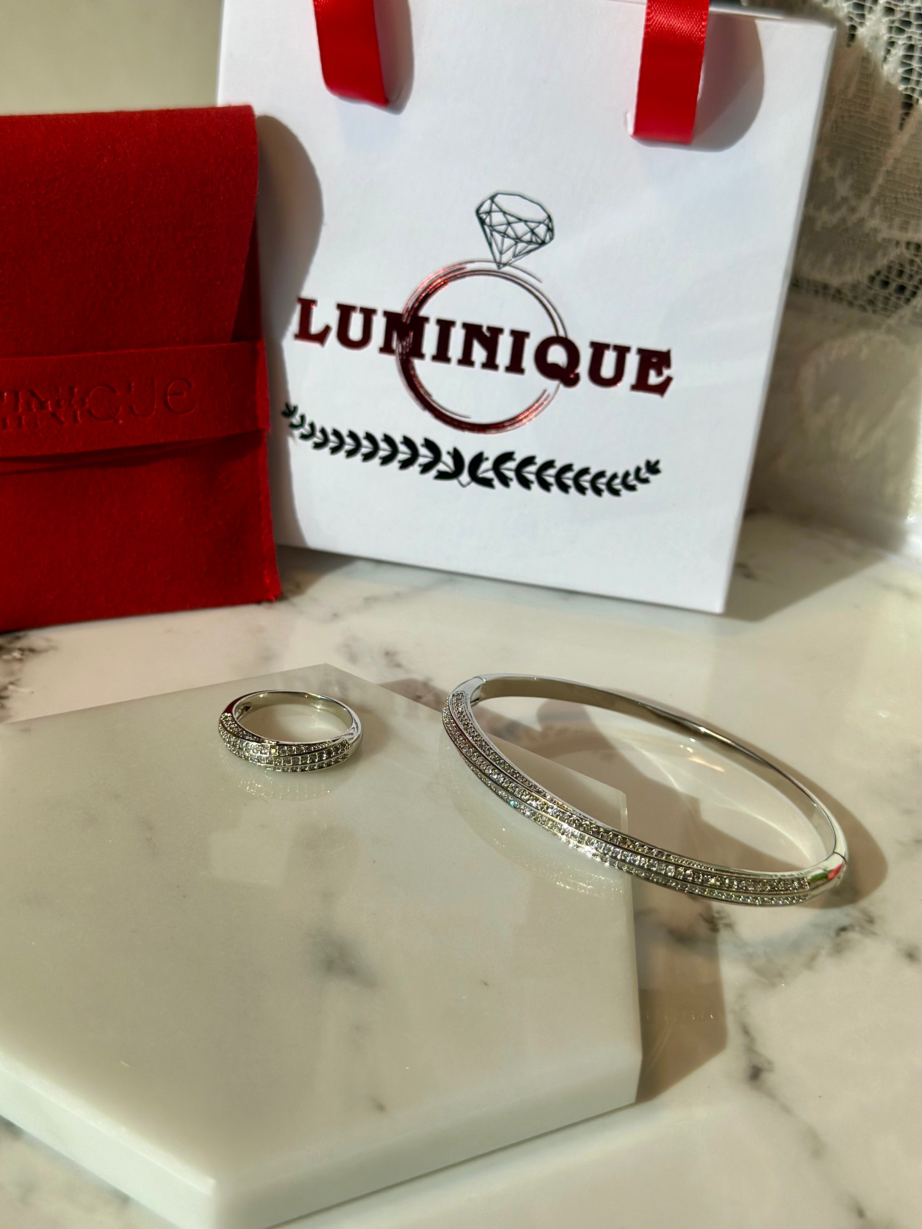 Openable Bangle set with ring – Luminique Jewels