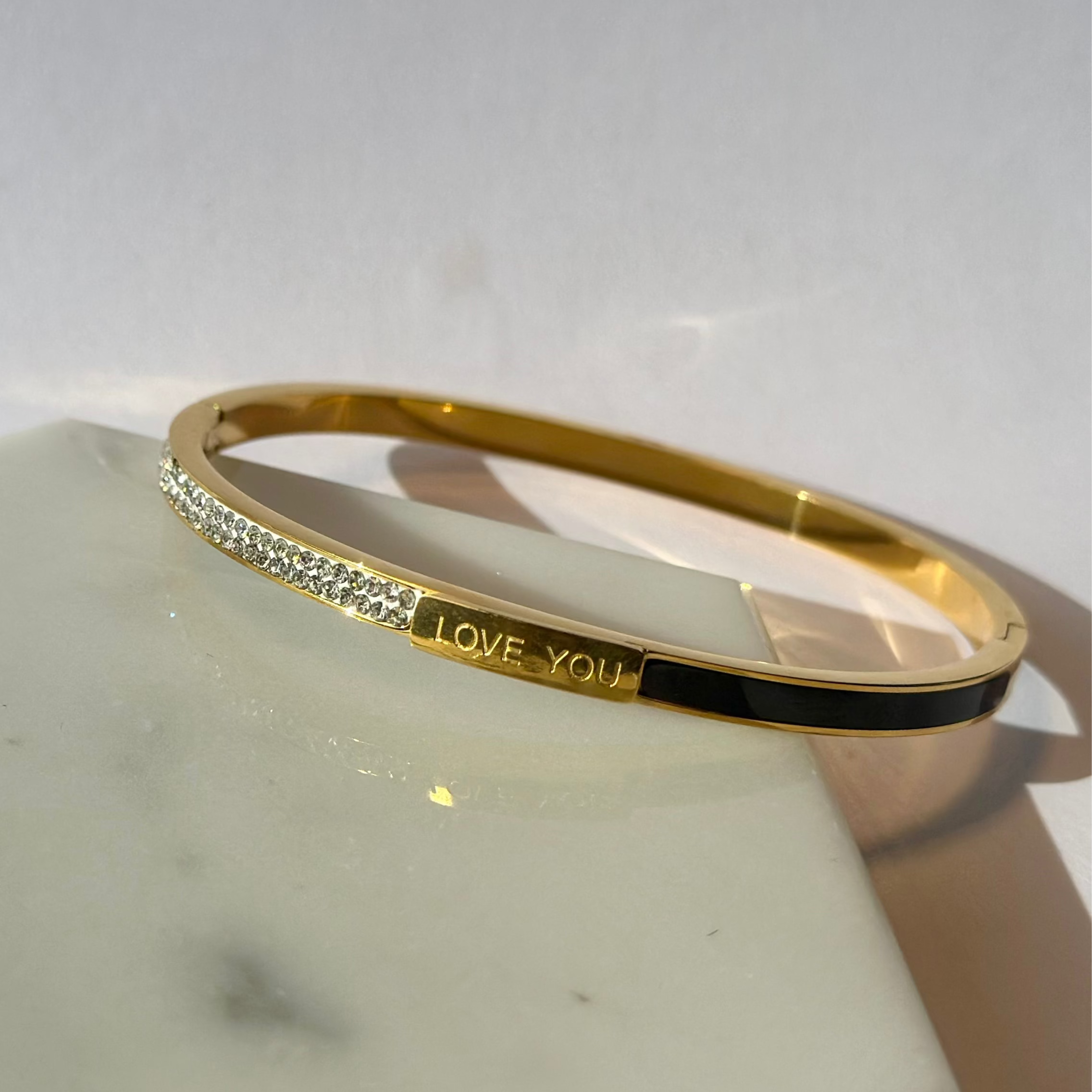 Stainless Steel Openable Bangle (24K PVD Gold Plated)