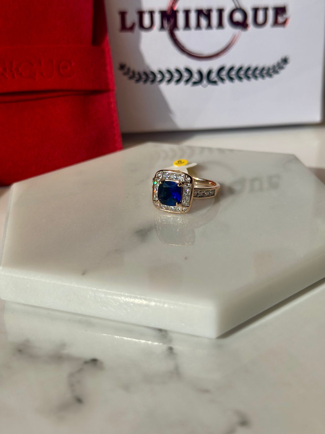 Blue Stone Ring (18KPVD Gold Plated)