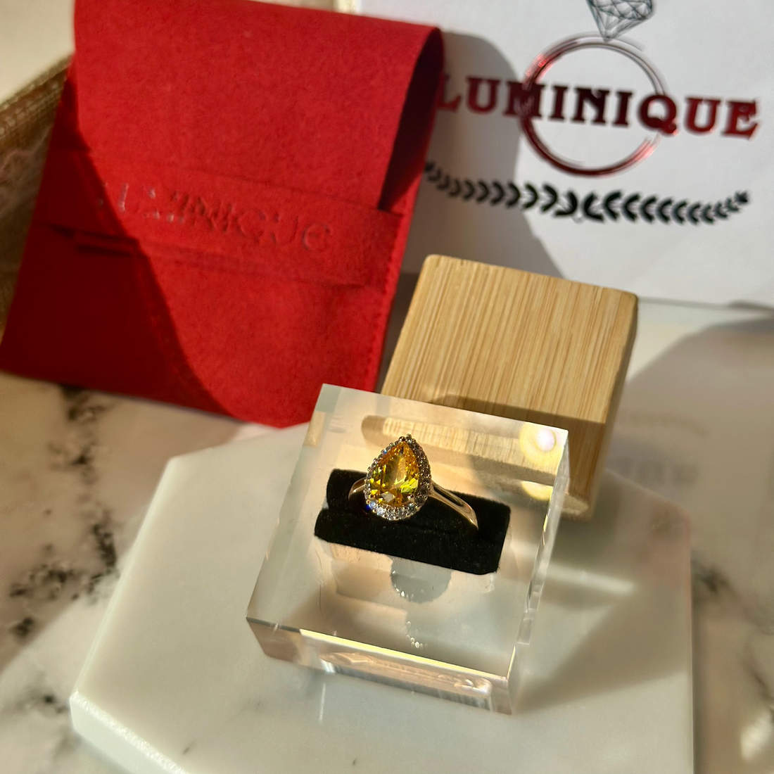 Gold Stone Ring (18K PVD Gold Plated)