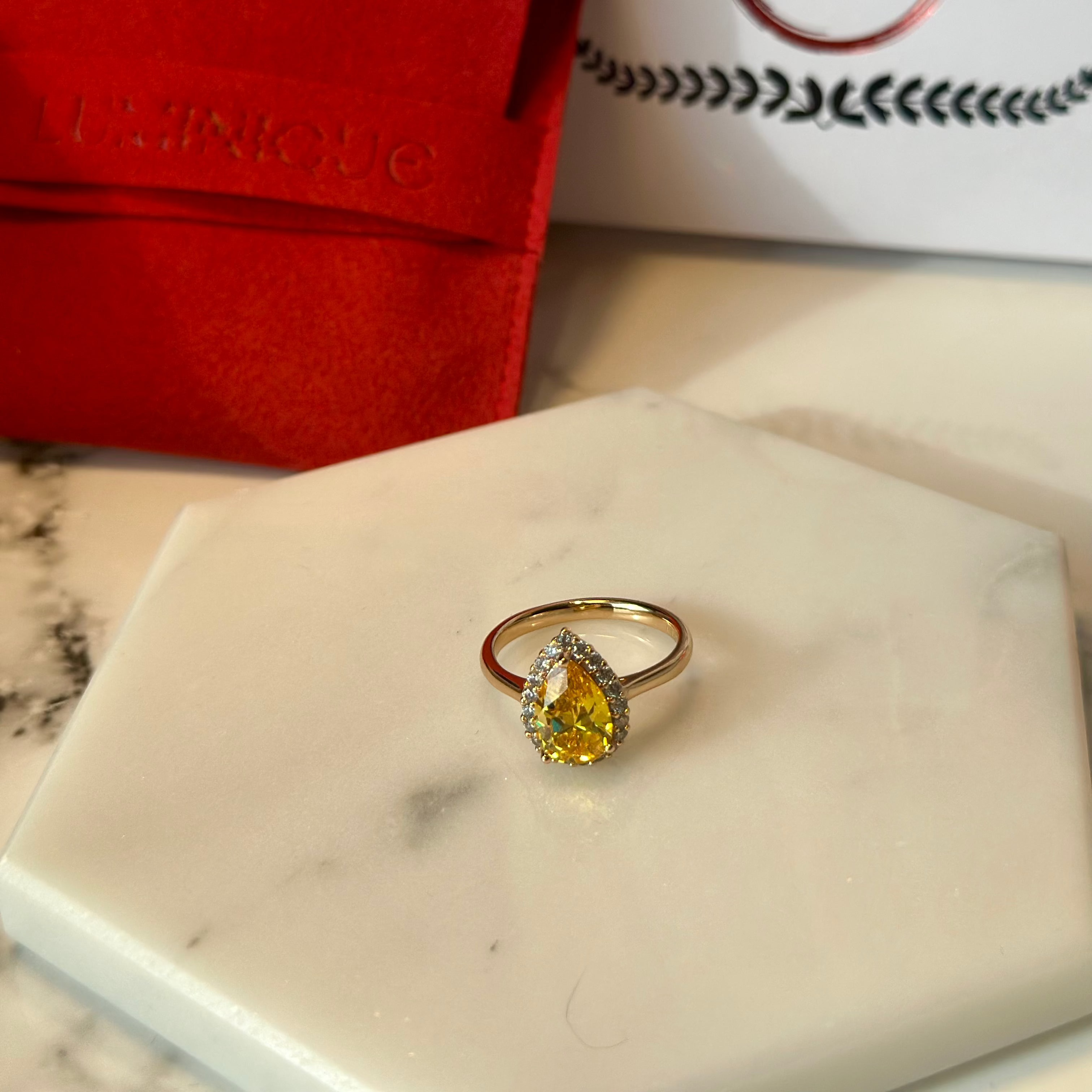 Gold Stone Ring (18K PVD Gold Plated)