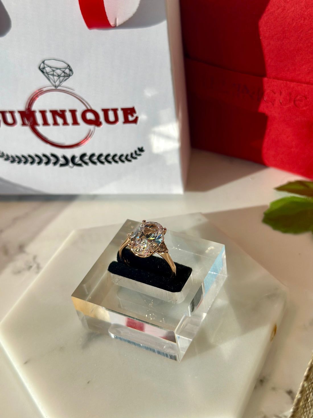 Clear Stone Ring (18K PVD Gold Plated)