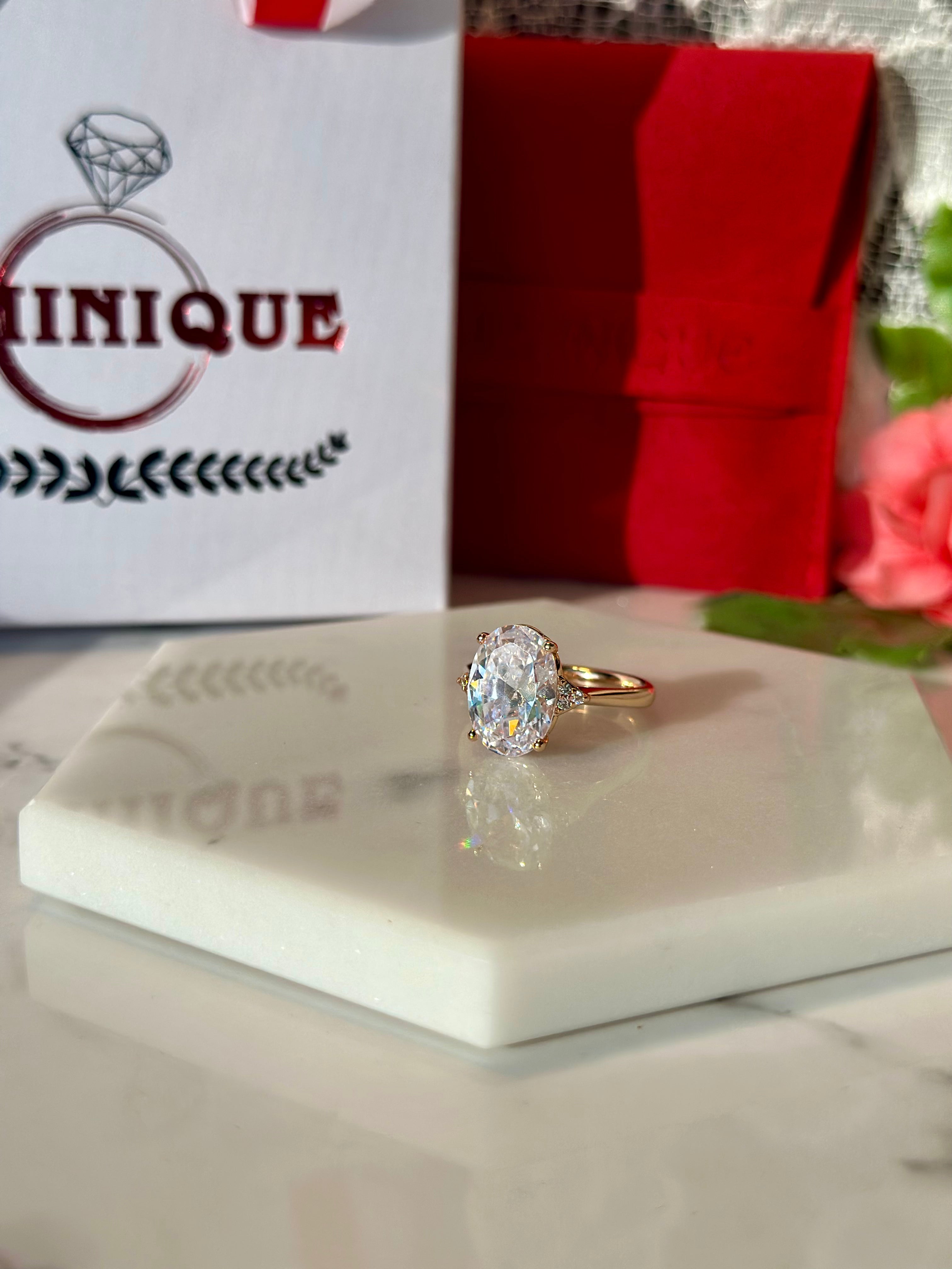 Clear Stone Ring (18K PVD Gold Plated)